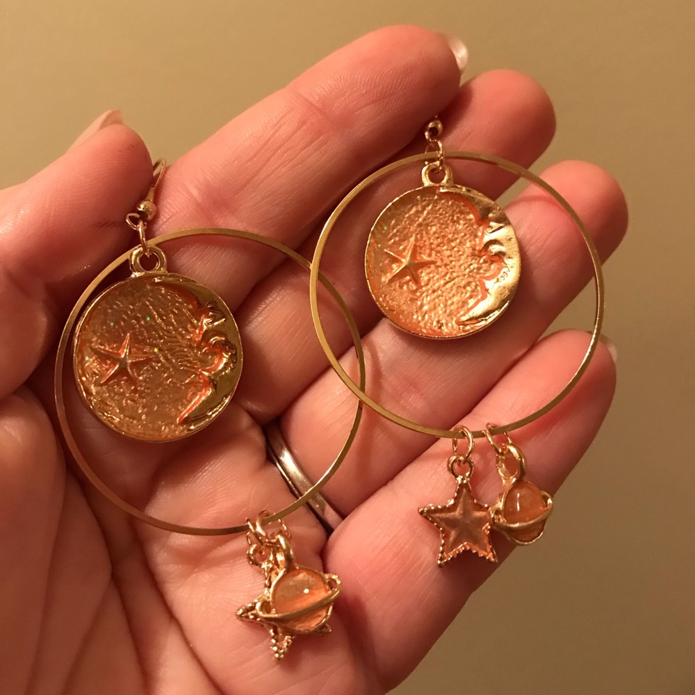 Outer space earrings